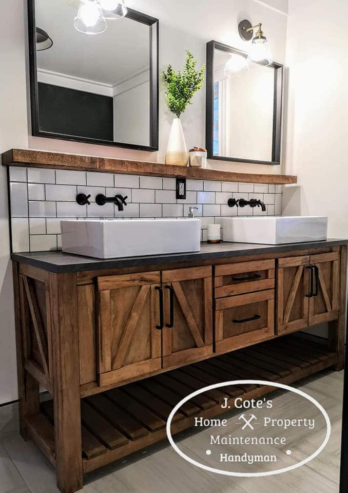 Custom bathroom vanity - Grand Falls Handyman bathroom Vanity - Grand Falls handyman